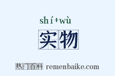 实物是什么意思的图片